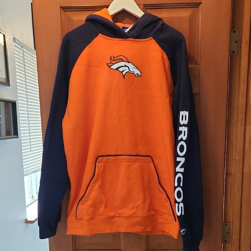 Orange and Blue Broncos Hoodie